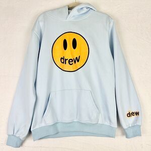 Drew House Justin Bieber Mascot Hoodie Size Large NWT Light Blue Merch Unisex